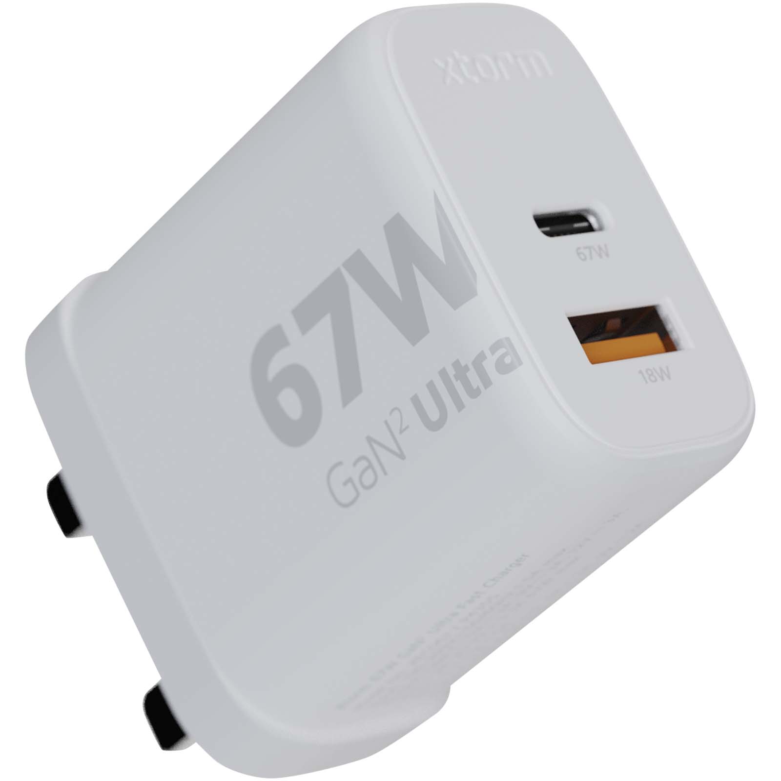 Chargeur mural Xtorm XEC067G GaN² Ultra de 67 W - Prise britannique