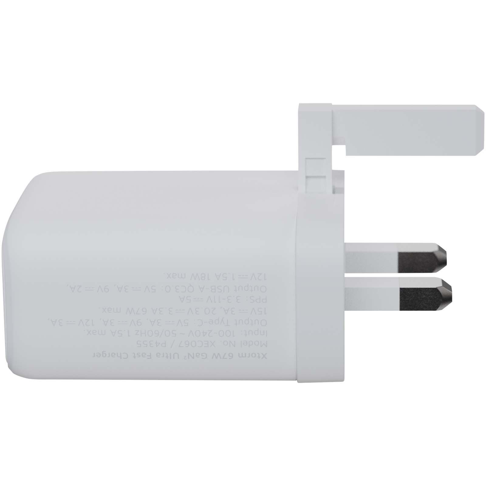 Advertising Chargers - Xtorm XEC067G GaN² Ultra 67W wall charger - UK plug - 5
