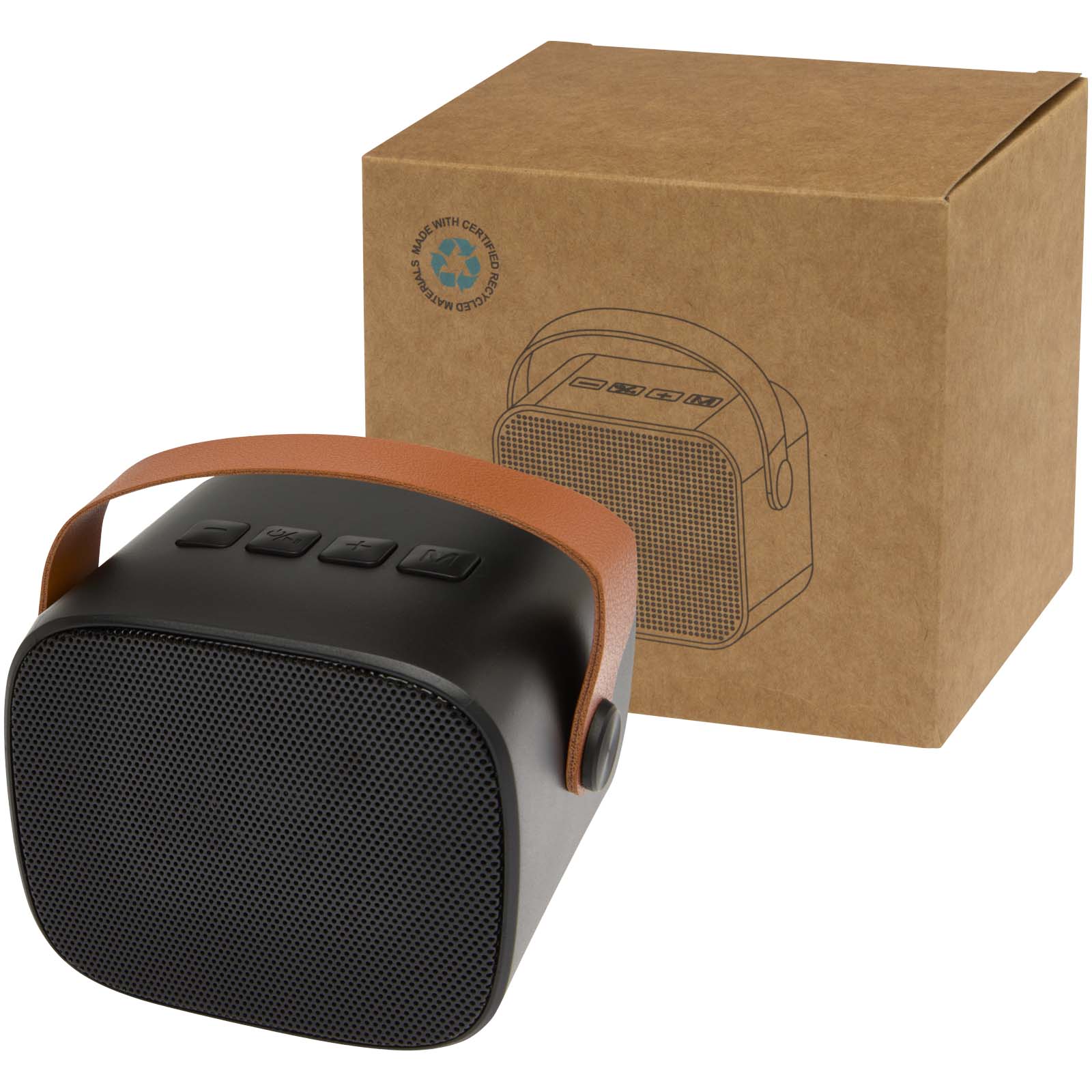 Enceintes publicitaires - Haut-parleur sans fil Diya de 3 W en plastique recyclé