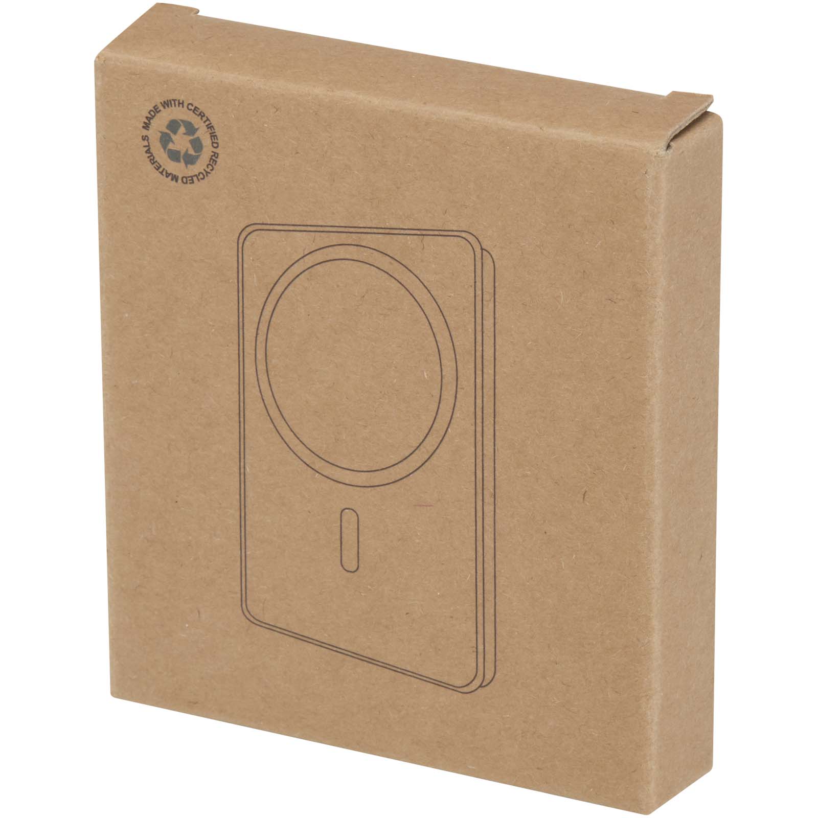 Batteries externes publicitaires - Batterie de secours Acrab magnétique sans fil de 5 000 mAh et 15 W avec PD de 20 W - fabriquée en plastique recyclé - 1