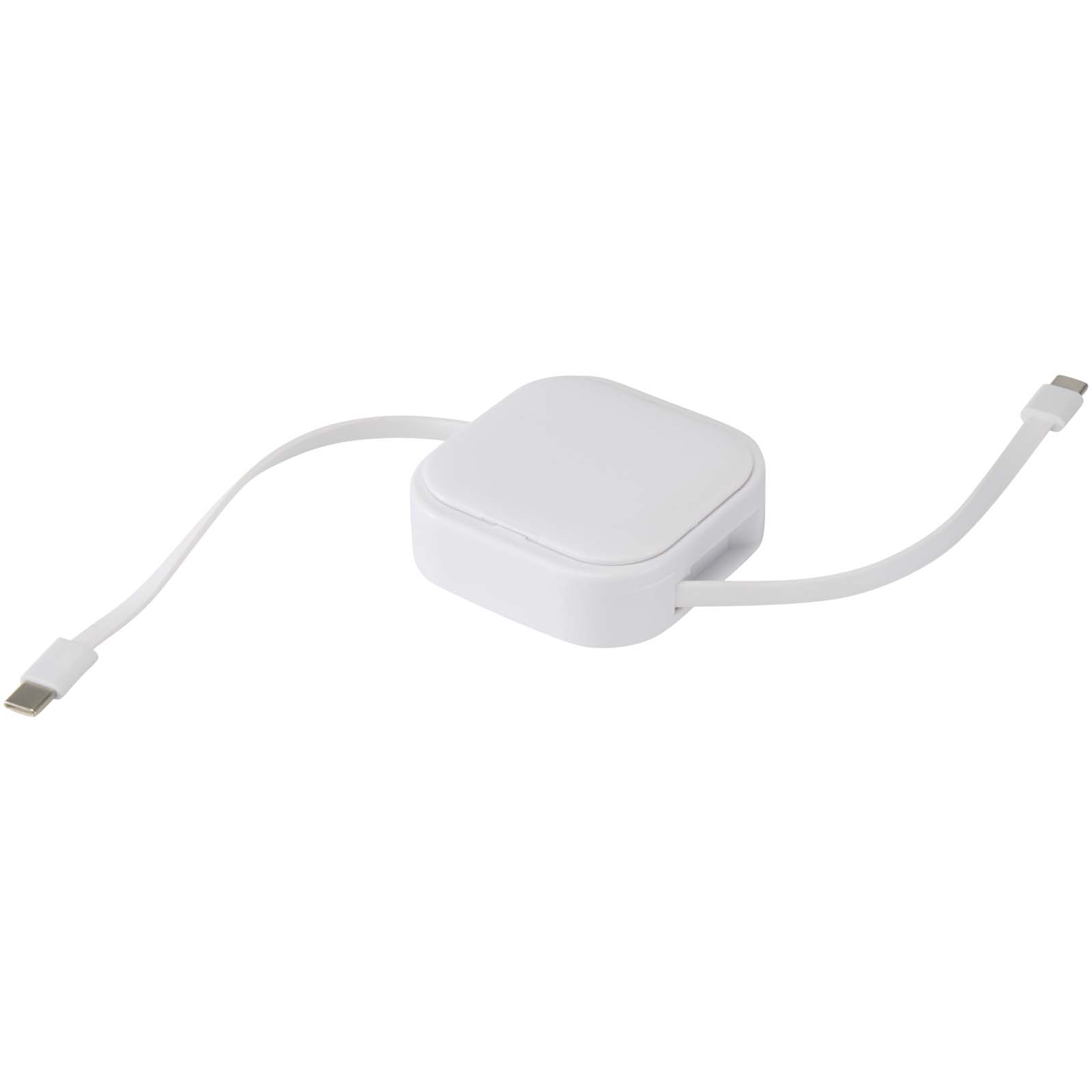 Advertising Cables - Gloas 5-in-1 recycled retractable data sync and 100W fast charge cable with smartphone tool kit - 4