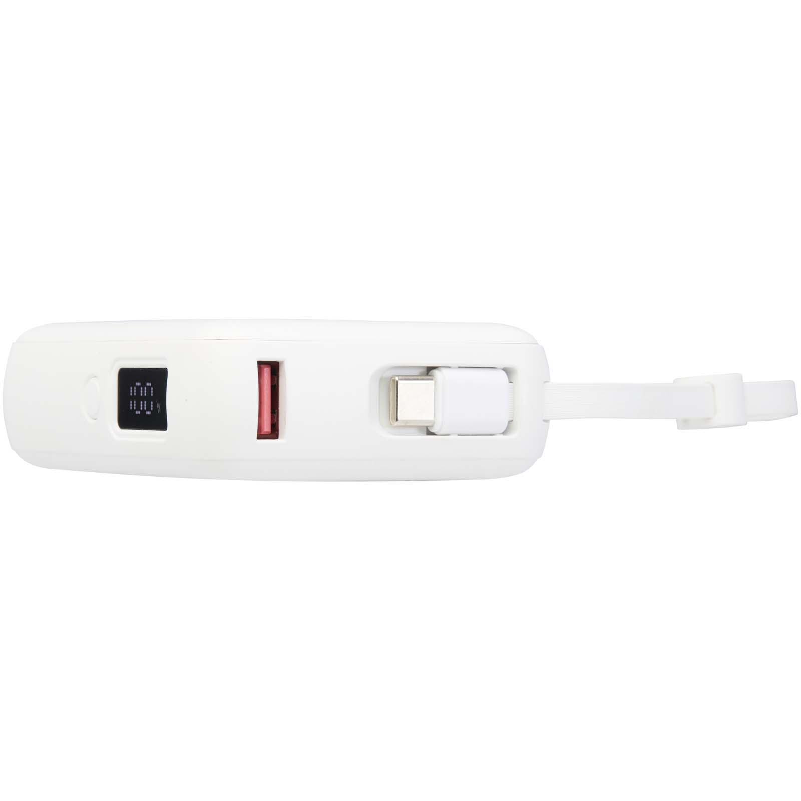 Advertising Powerbanks - Acrux 10.000 mAh 35W tablet power bank with built in Type-C cable - made from recycled plastic - 7