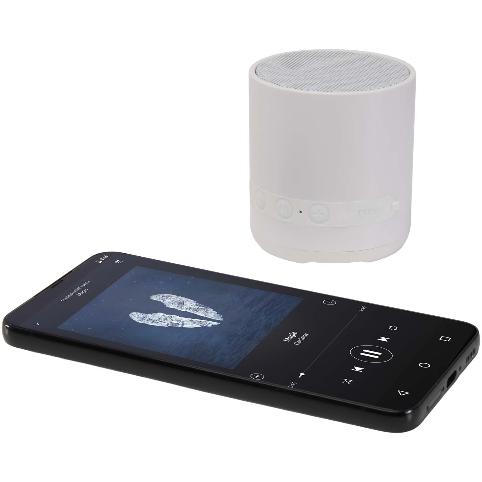 Advertising Speakers - Hunor 3W recycled plastic wireless speaker - 5