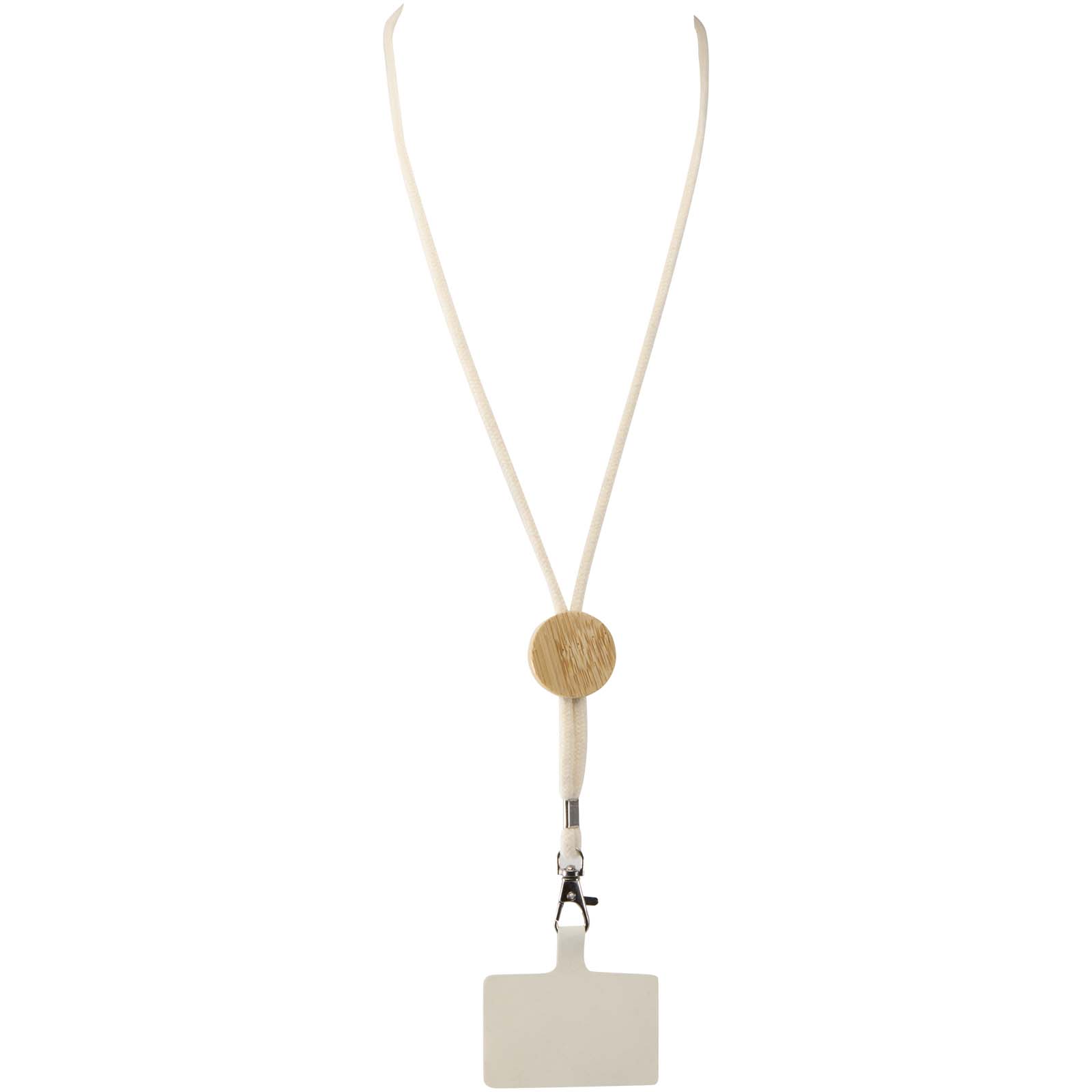 Advertising Lanyards - Adhab smartphone lanyard with bamboo details - 1