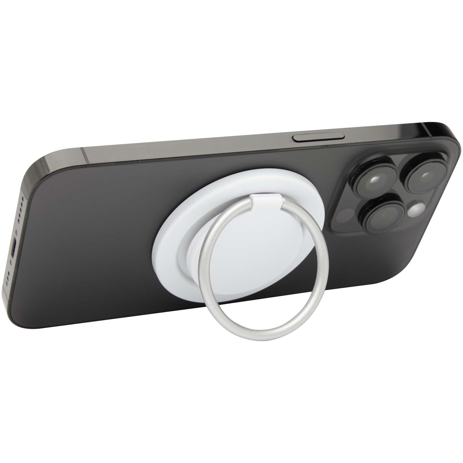 Support de téléphone Albali magnétique en plastique recyclé avec anneau de support