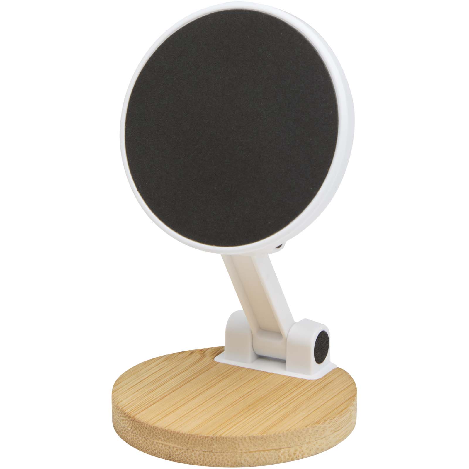 Supports publicitaires - Support de téléphone Alcor magnétique et pliable en plastique recyclé avec détails en bambou - 2