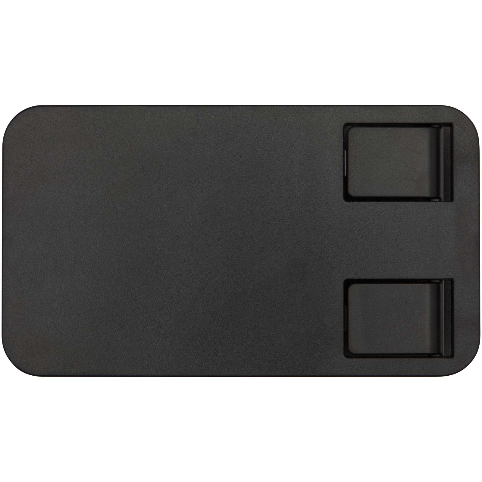 Supports publicitaires - Support de téléphone Alhena pliable en plastique recyclé avec support de bureau en métal - 1