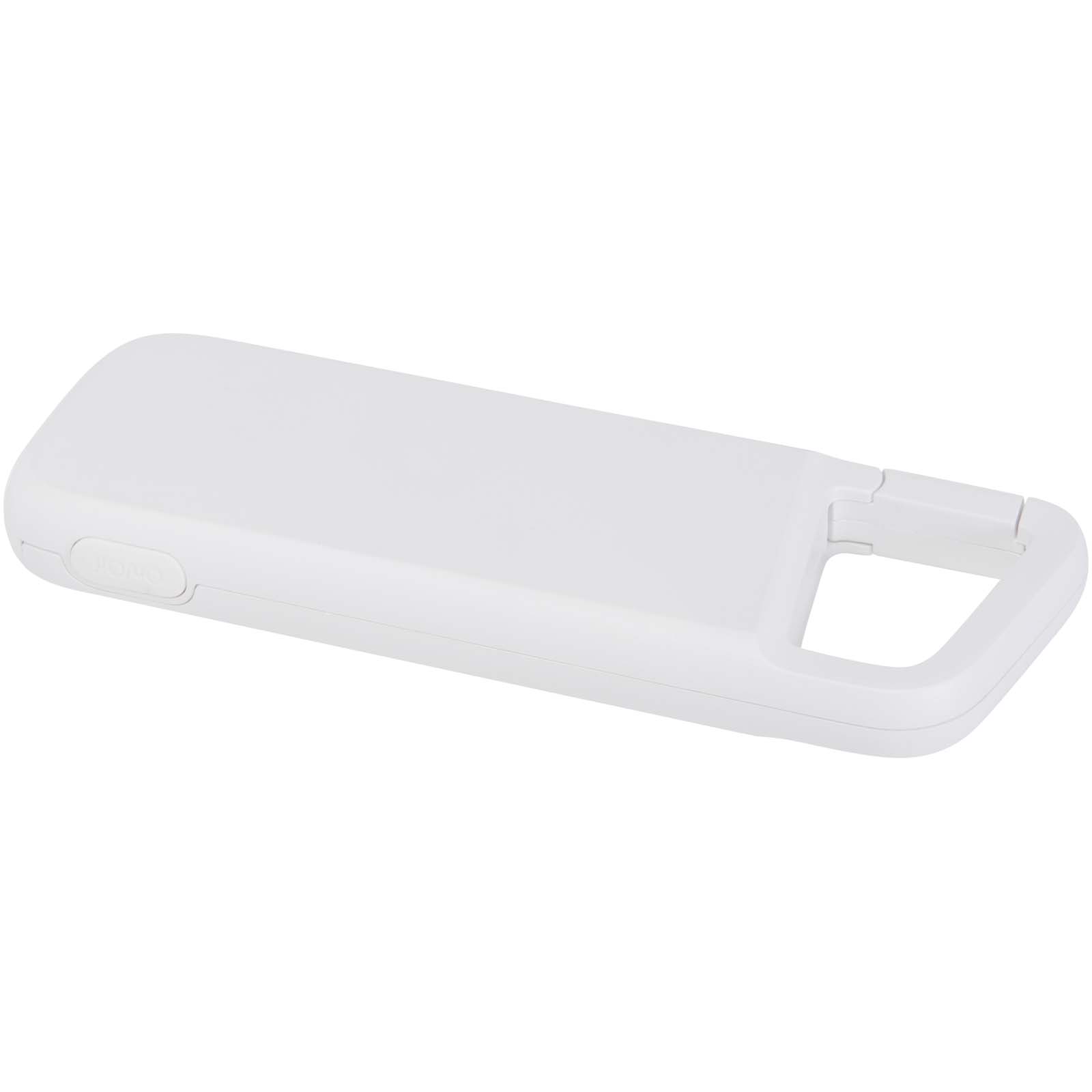 Batteries externes publicitaires - Batterie externe Alkes de 5 000 mAh et 12 W en plastique recyclé résistante à l’eau avec mousqueton - 4