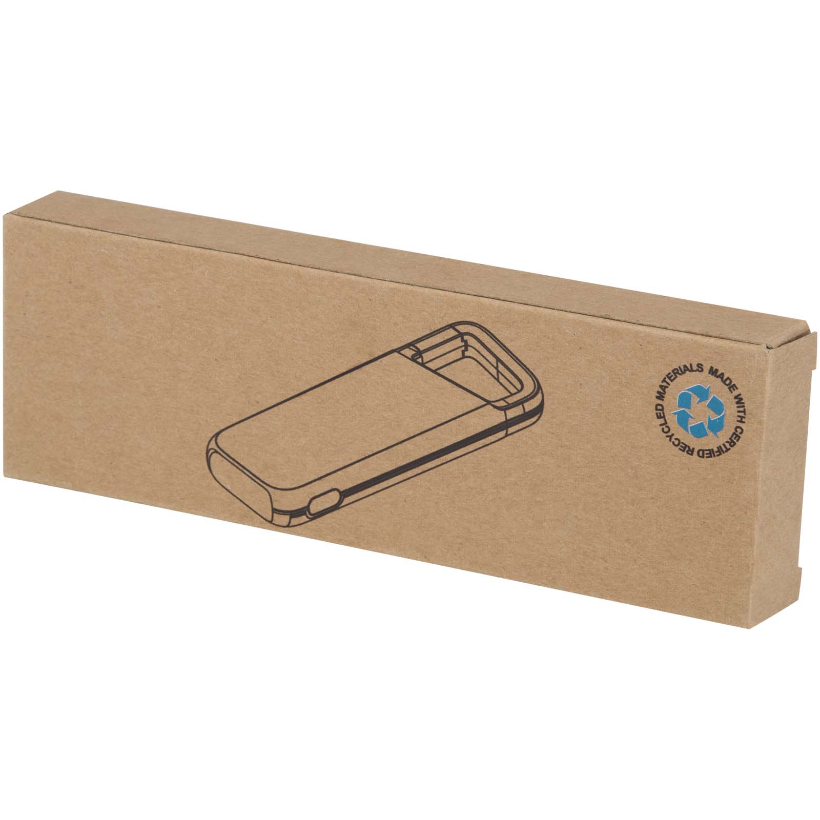 Batteries externes publicitaires - Batterie externe Alkes de 5 000 mAh et 12 W en plastique recyclé résistante à l’eau avec mousqueton - 1
