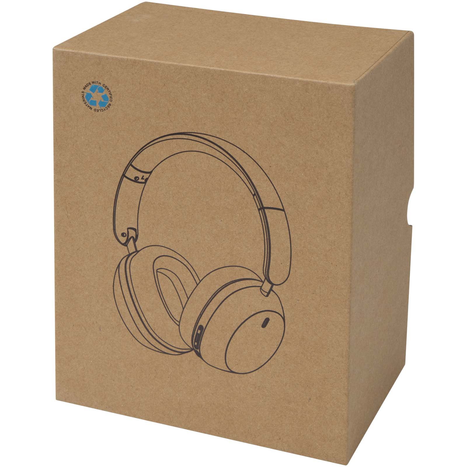 Casques publicitaires - Casque supra-auriculaire Hoggar pliable ANC et ENC en plastique recyclé - 1