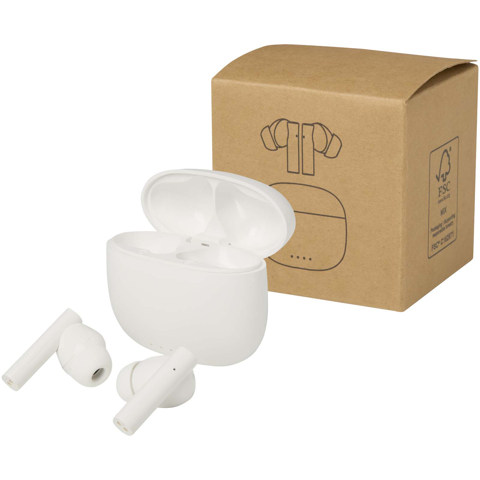 Écouteurs - Oreillette Bluetooth® True Wireless Alterf en plastique recyclé avec embouts en silicone