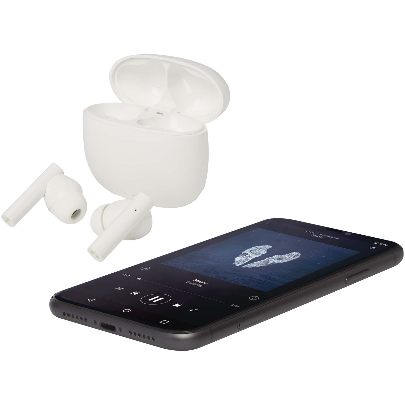 Écouteurs publicitaires - Oreillette Bluetooth® True Wireless Alterf en plastique recyclé avec embouts en silicone - 6