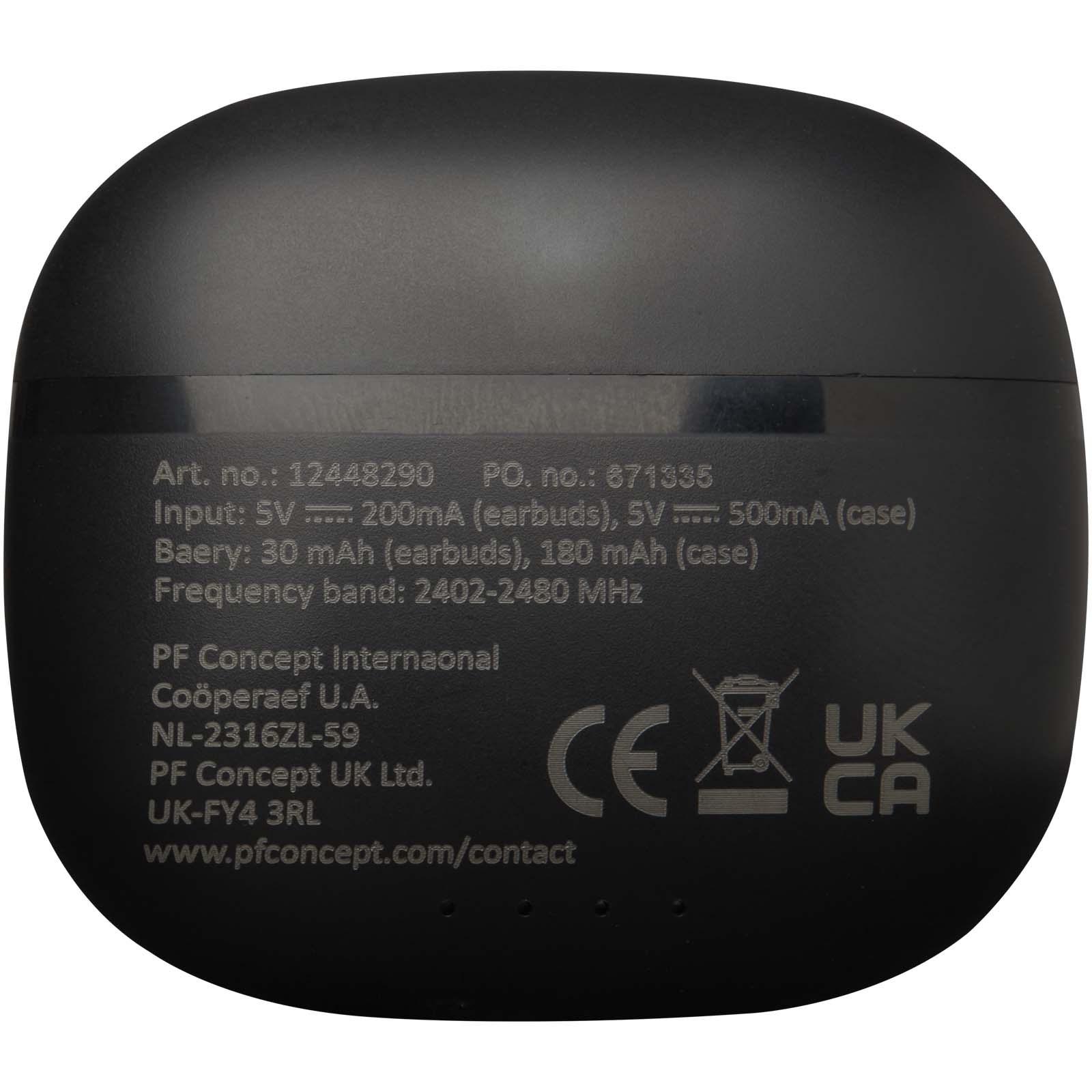 Advertising Earbuds - Alterf recycled plastic True Wireless Bluetooth earbuds with silicone eartips - 3