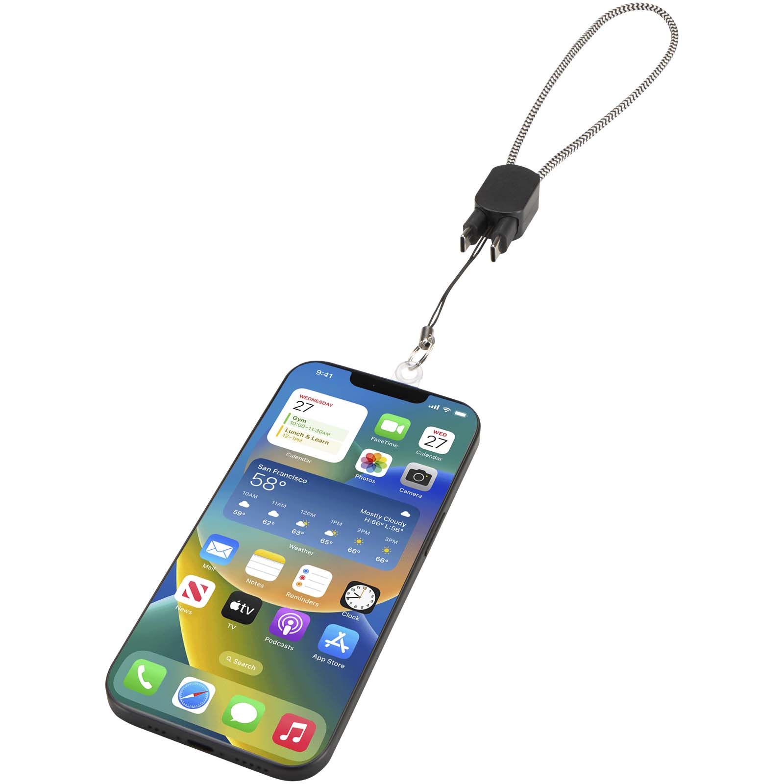 Advertising Cables - Arich RCS recycled wrist lanyard with built-in 20W Type-C charging cable - 4
