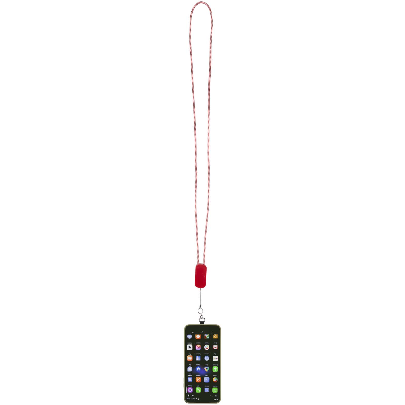 Advertising Lanyards - Anser recycled plastic smartphone lanyard with 27W 5-in-1 built-in cable - 2