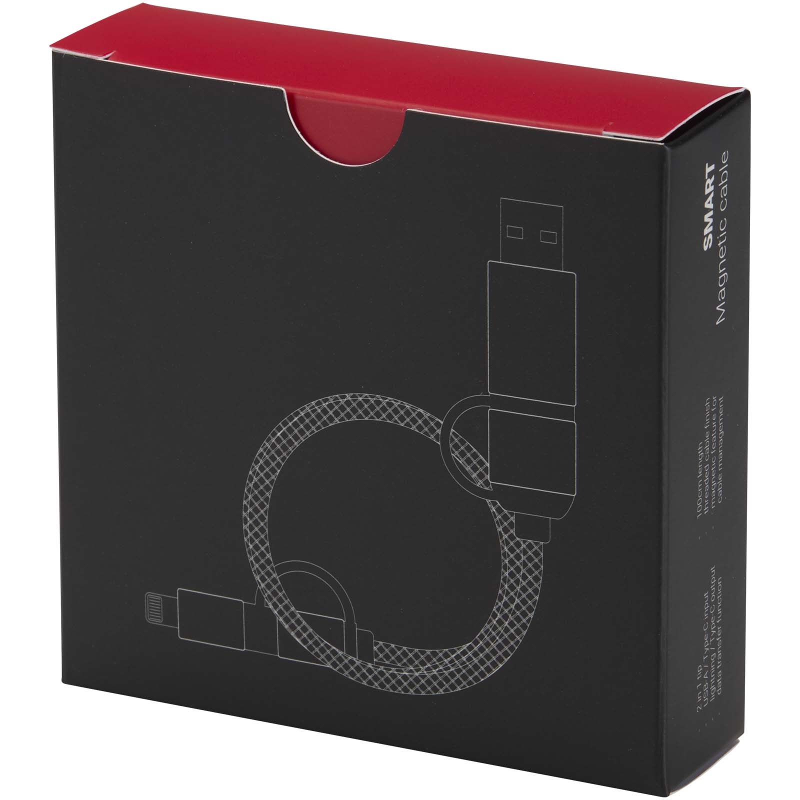 Advertising Cables - SMART 65W 100 cm RCS certified magnetic 5-in-1 charging cable - 1