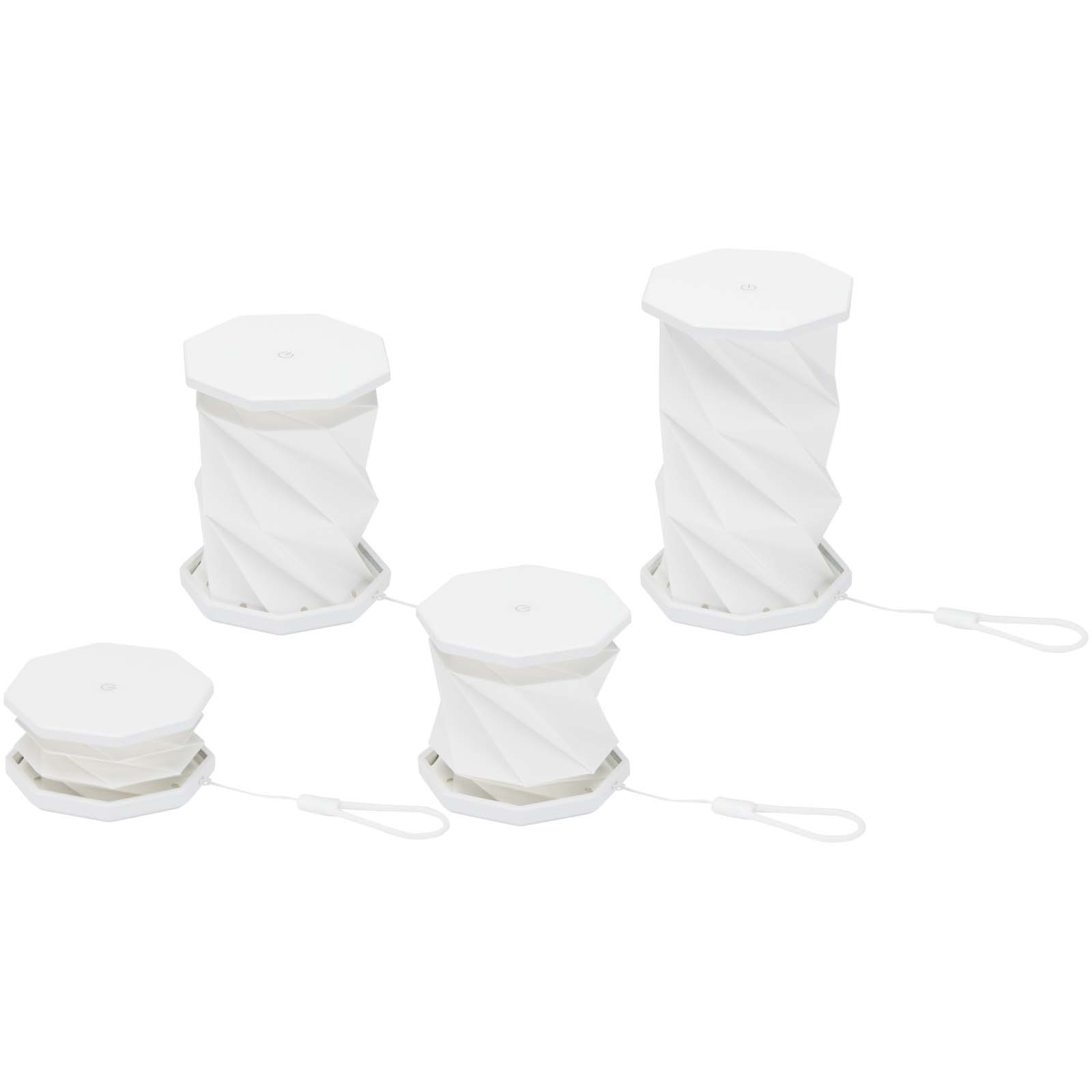 Accessoires pour la maison publicitaires - Lampe de table pliable Celestia en plastique recyclé - 4