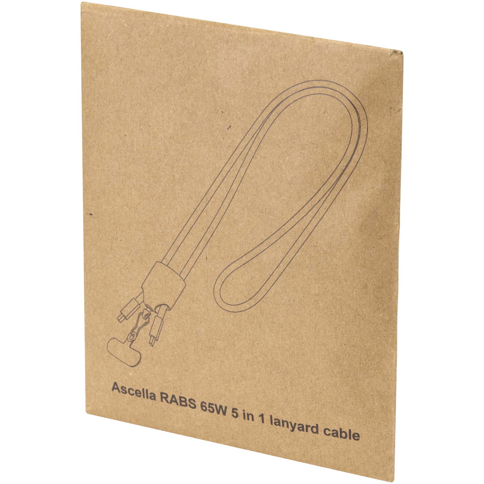 Advertising Cables - Ion 65W 5-in-1 recycled plastic lanyard charging cable - 1