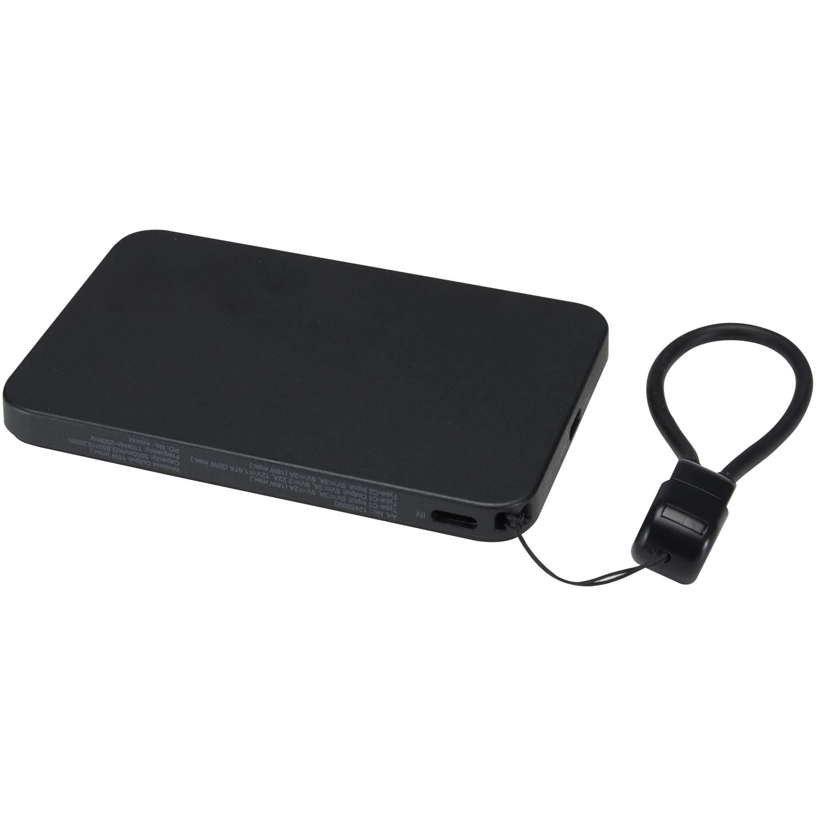 Batteries externes publicitaires - Batterie externe magnétique SMART de 5 000 mAh en plastique recyclé avec cordon - 4