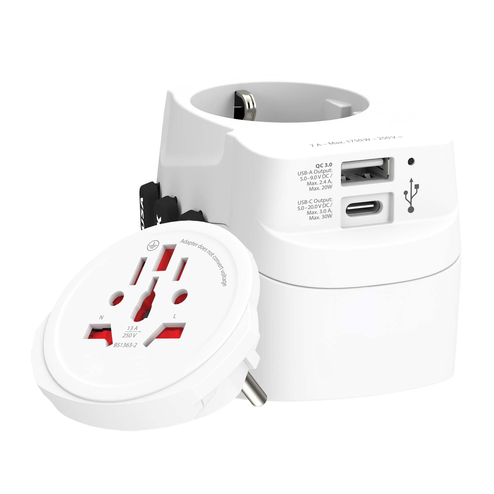 Advertising Travel Accessories - SKROSS® PRO Light USB AC30PD world adapter - 7
