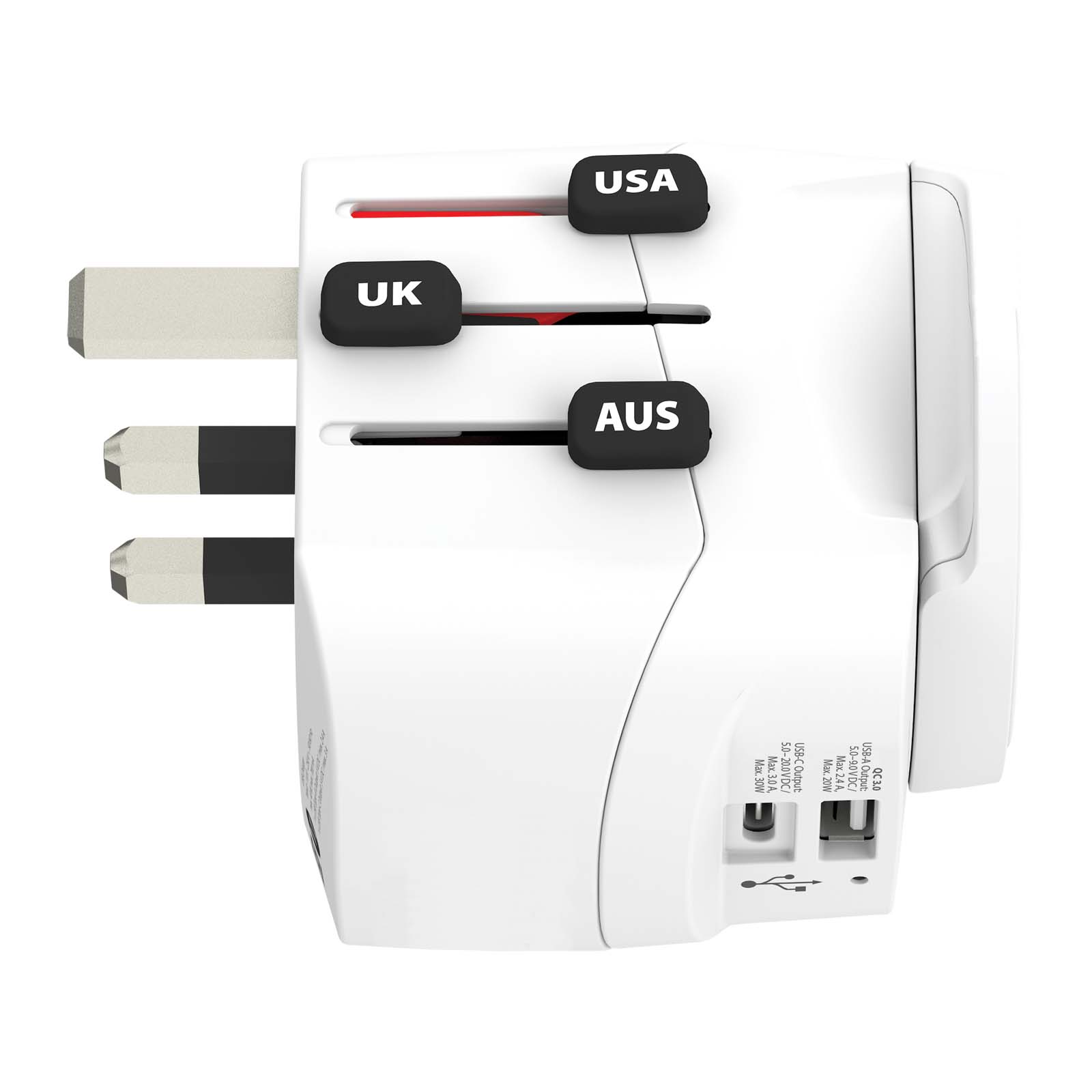 Advertising Travel Accessories - SKROSS® PRO Light USB AC30PD world adapter - 4