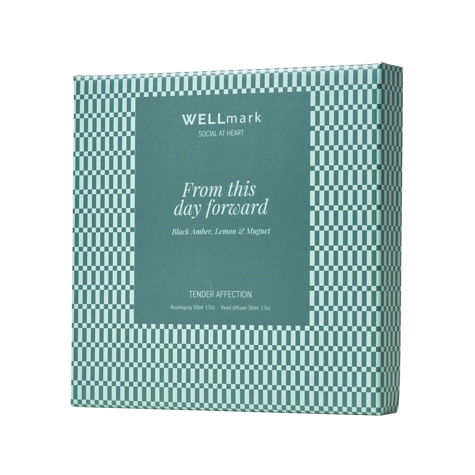 Accessoires pour la maison publicitaires - Coffret cadeau Wellmark Tender Affection comprenant un vaporisateur d'ambiance de 50 ml et un diffuseur de 50 ml - 1