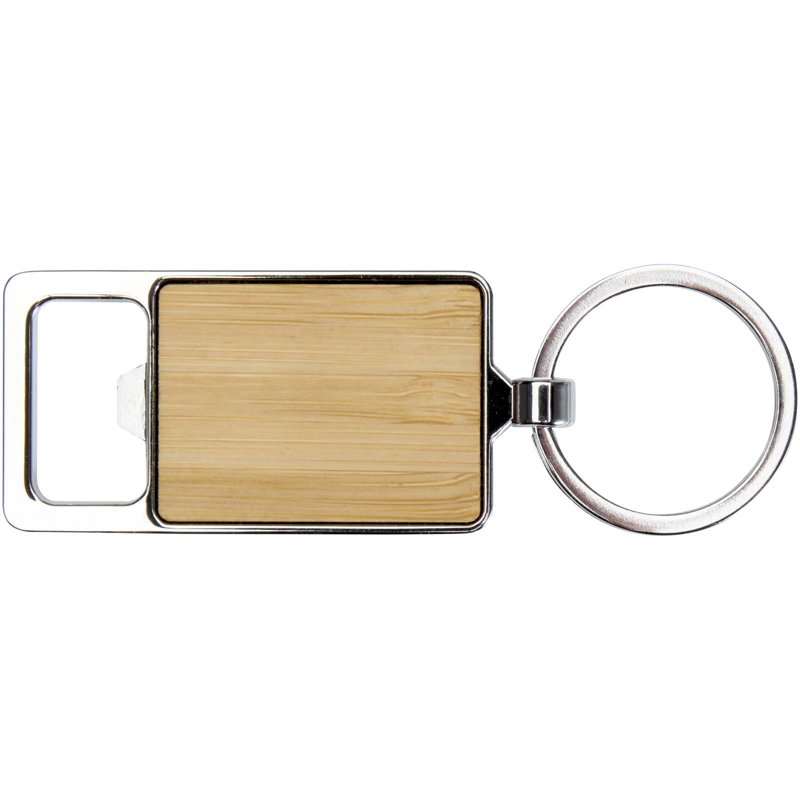 Advertising Bottle Openers & Accessories - Snapper bamboo keychain with bottle opener - 1