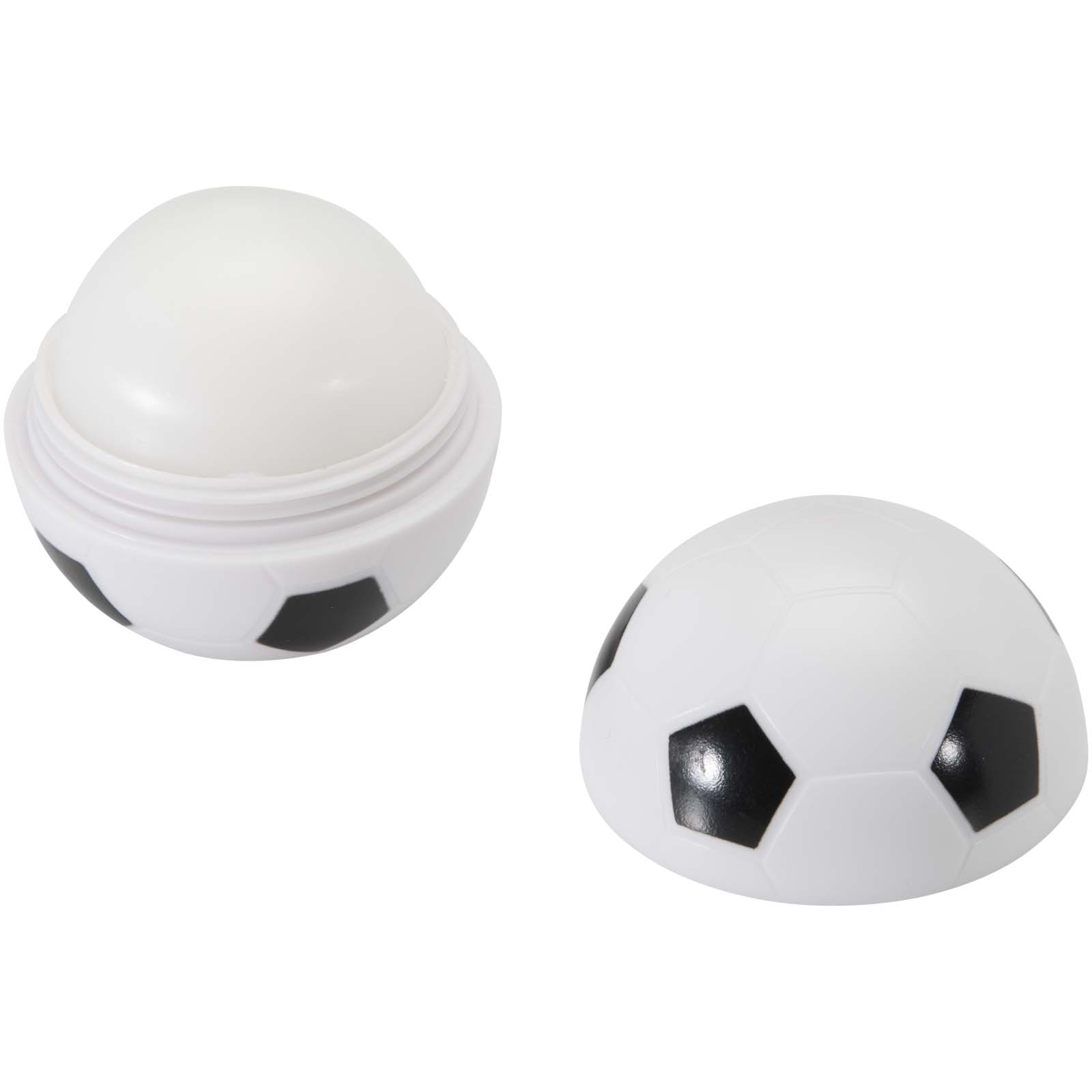 Baumes à lèvres publicitaires - Baume à lèvres vanille en forme de ballon de football Zuri avec FPS 15