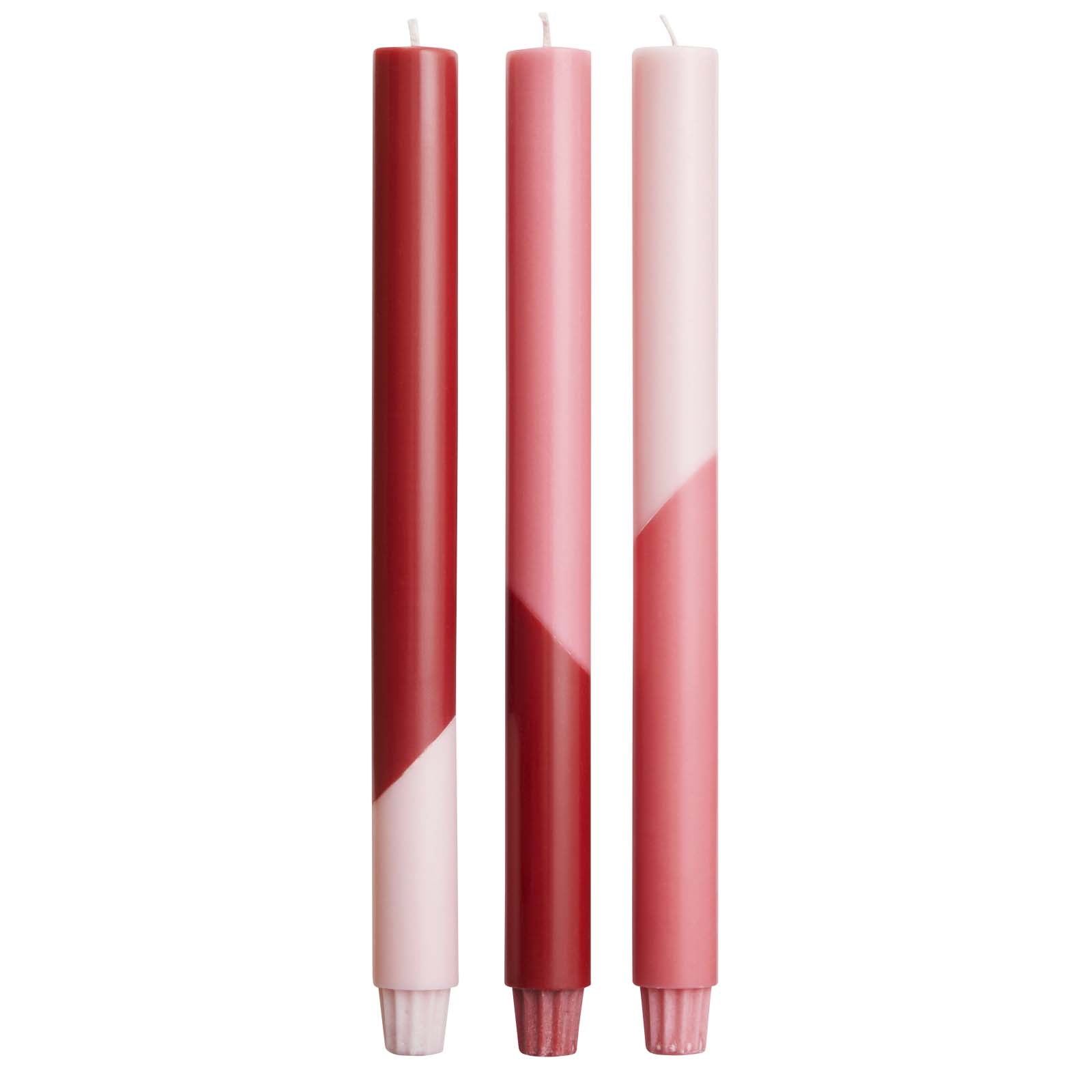 Accessoires pour la maison publicitaires - Bougies à rayures diagonales Originalhome Eden par lot de 3 - 2