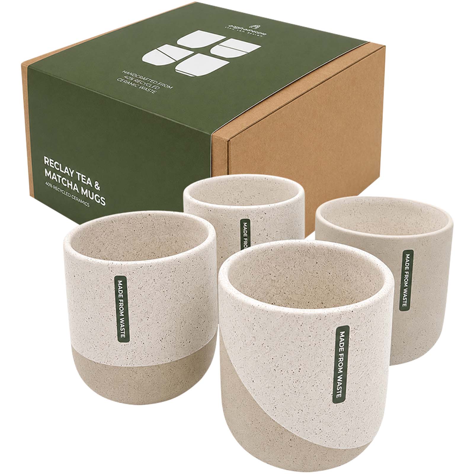 Accessoires pour la maison publicitaires - Lot de tasses à thé et à matcha Reclay 350 ml d'Originalhome 