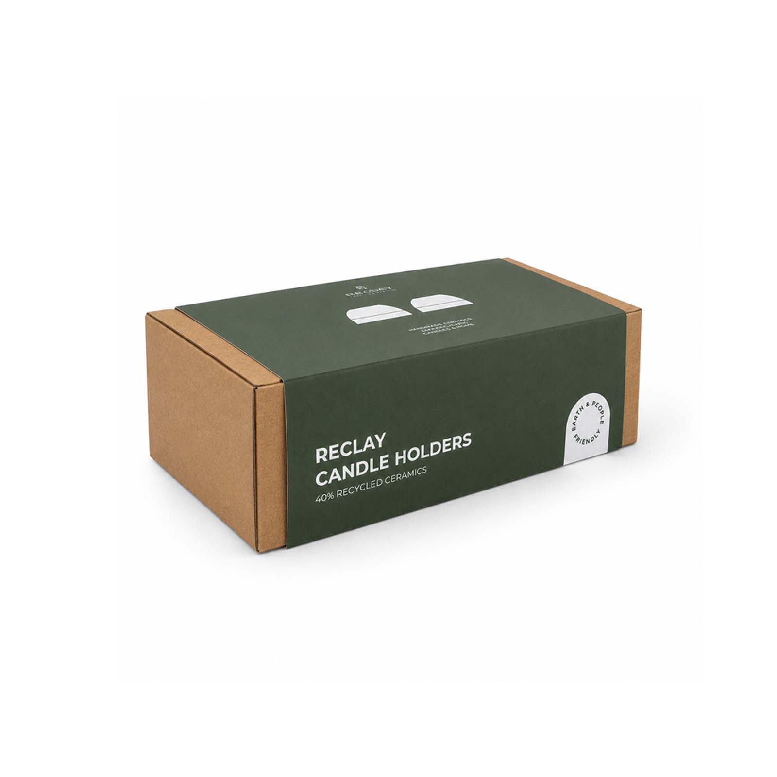 Accessoires pour la maison publicitaires - Lot de bougeoirs « ReClay » d'Originalhome - 1