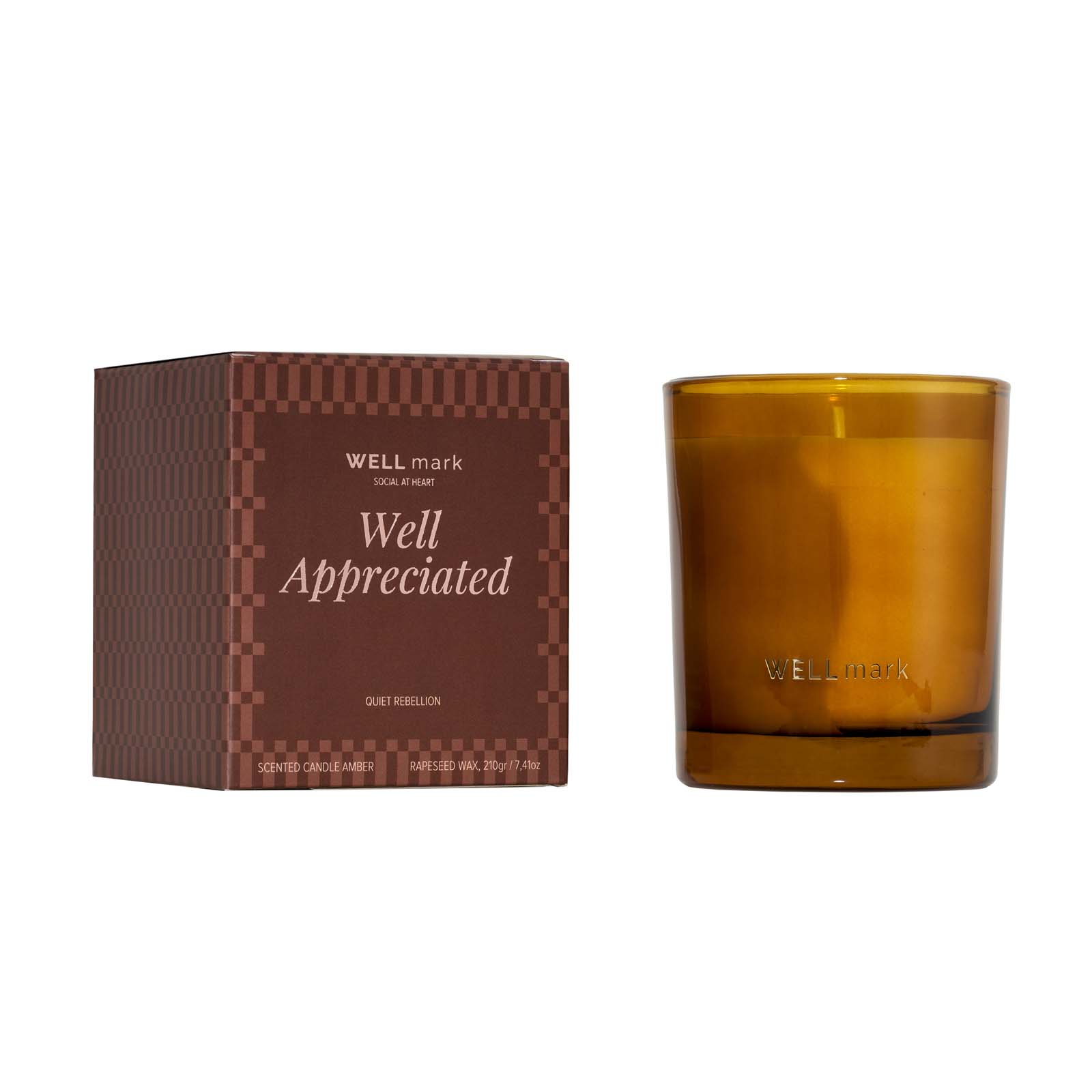 Bougie parfumée Wellmark Quiet Rebellion de 210 g