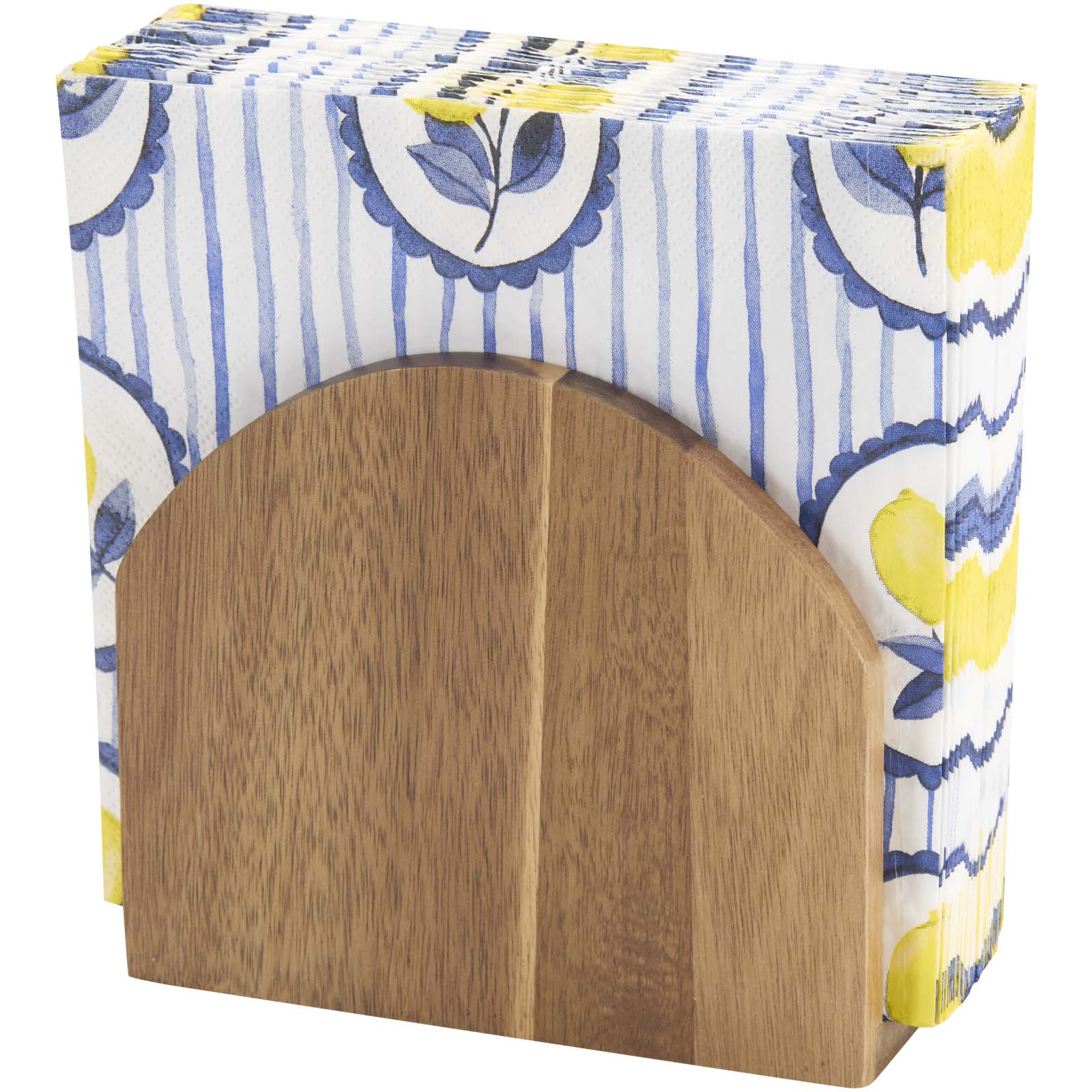 Home & Kitchen - Charm acacia wood napkin holder
