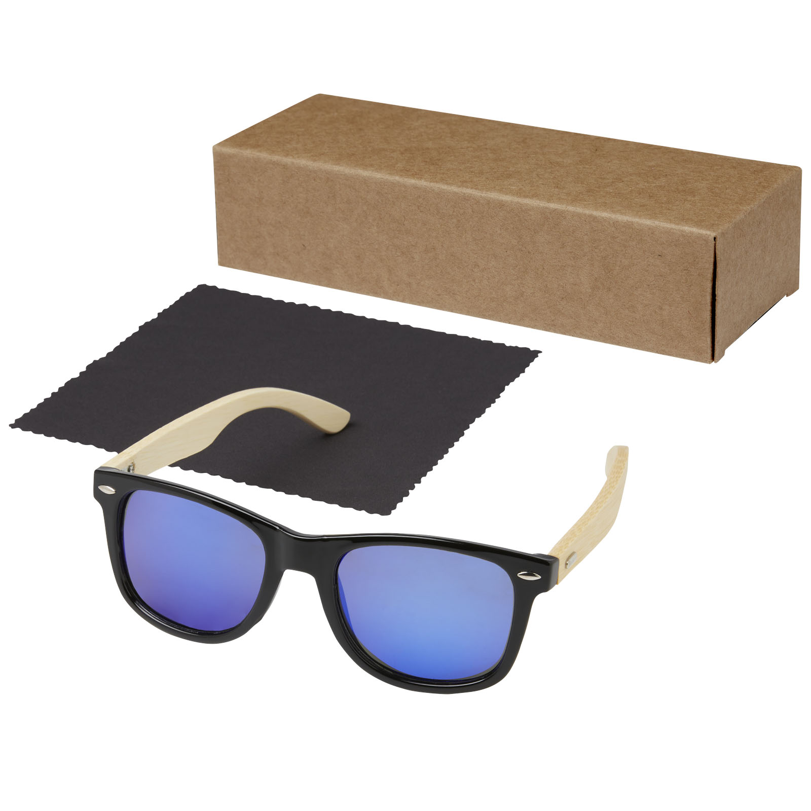 Advertising Sunglasses - Taiyō rPET/bamboo mirrored polarized sunglasses in gift box - 4