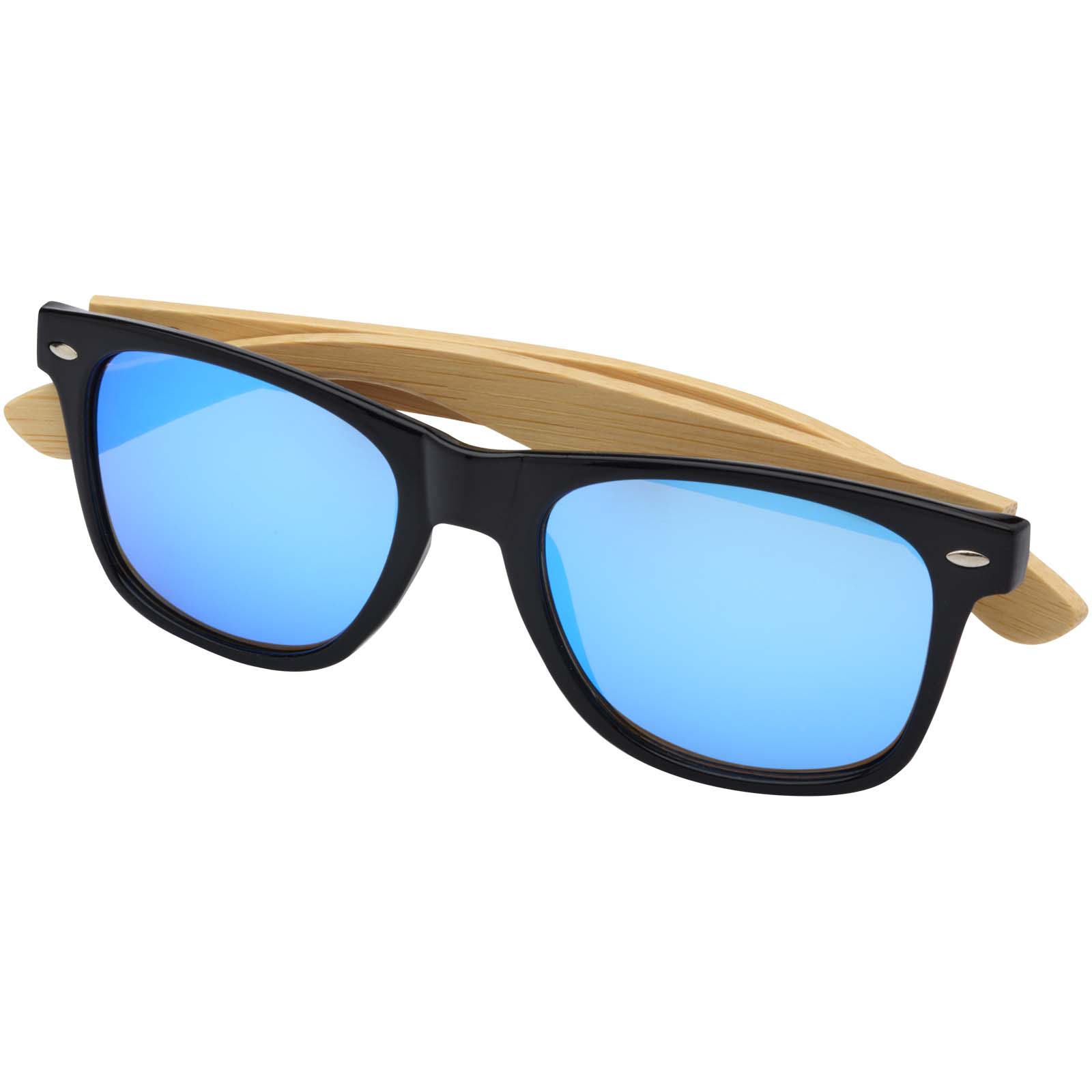 Lunettes de soleil publicitaires - Lunettes de soleil Hue avec branches en bambou - 2