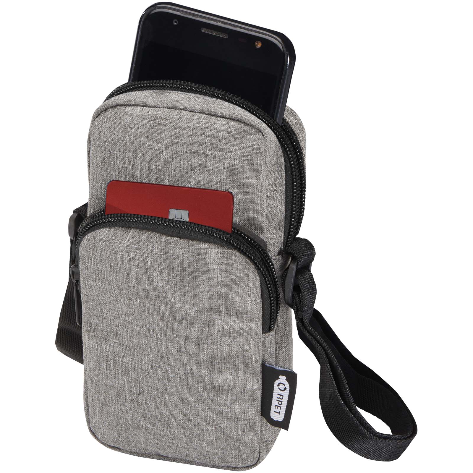 Accessoires pour téléphone et tablette publicitaires - Pochette Ross recyclée GRS pour téléphone portable - 3