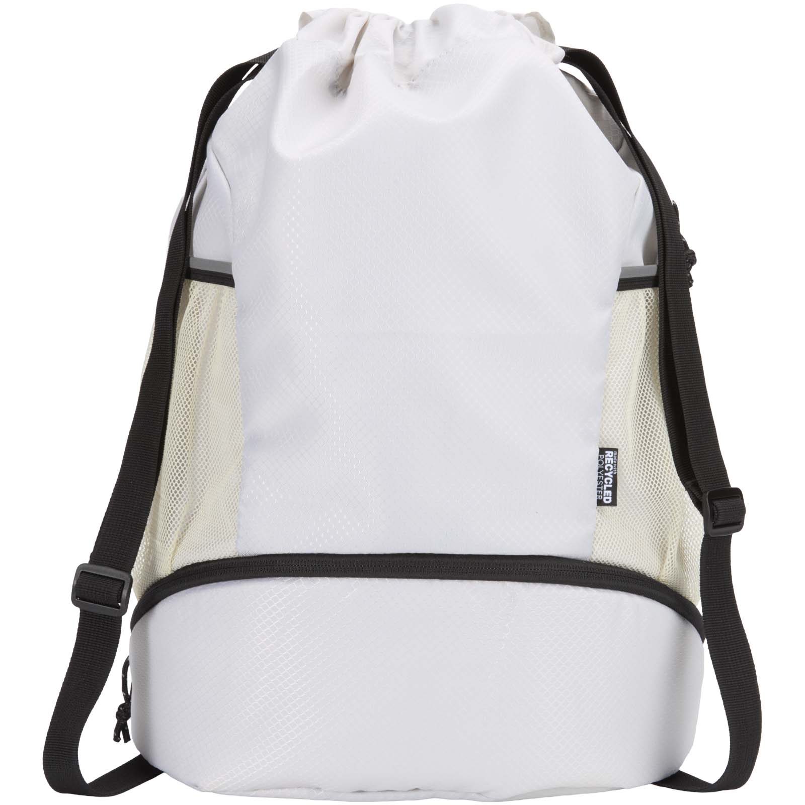 Advertising Drawstring Bags - Nomad GRS recycled sports drawstring bag with bottom compartment 18L - 1