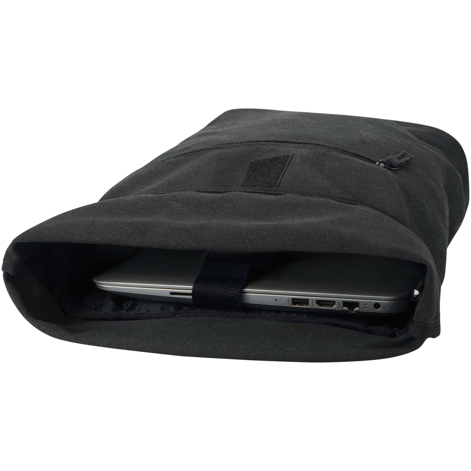 Advertising Backpacks - Recanvas 14” GRS recycled rolltop backpack 16L - 4