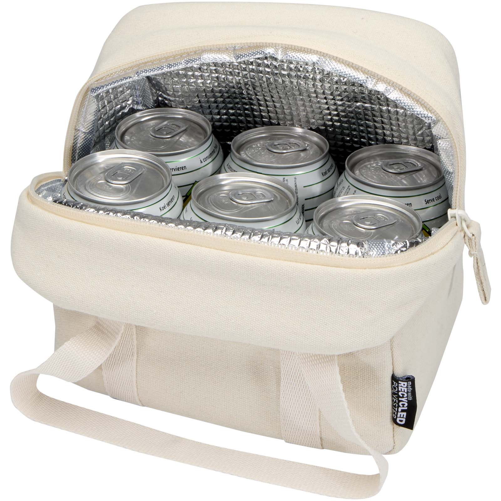 Sacs isothermes publicitaires - Sac isotherme Recanvas pour le déjeuner recyclé certifié GRS de 5 L - 2