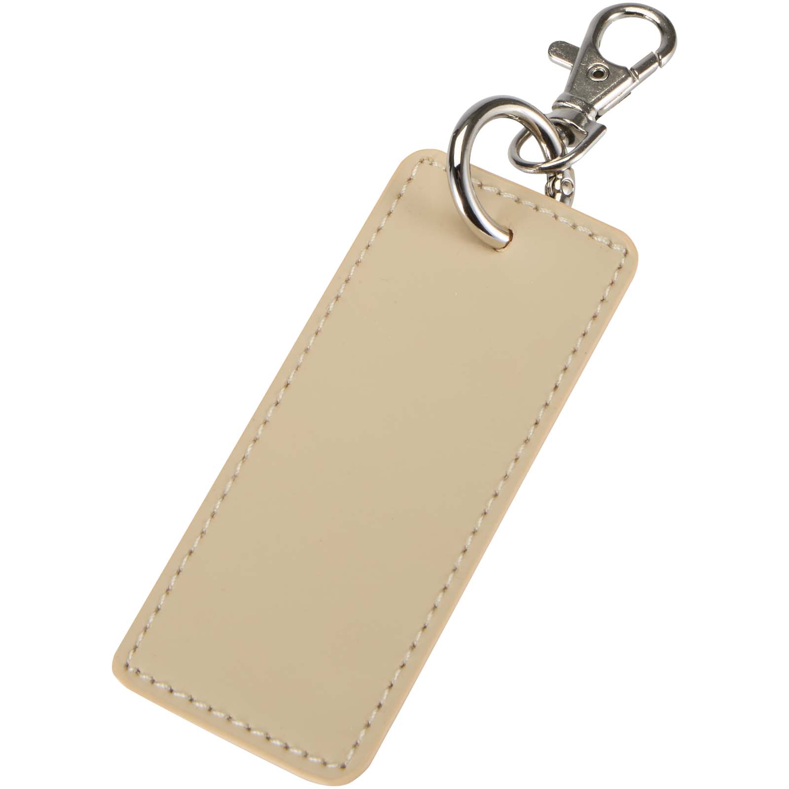 Porte-clés publicitaires - Porte-clés rectangulaire à breloques en matériaux recyclés certifié GRS Resi Plus