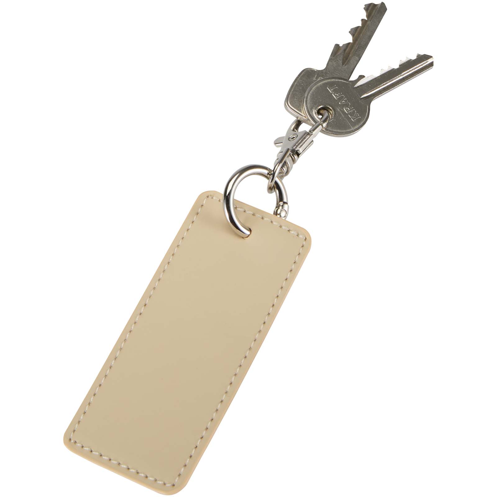 Porte-clés publicitaires - Porte-clés rectangulaire à breloques en matériaux recyclés certifié GRS Resi Plus - 3