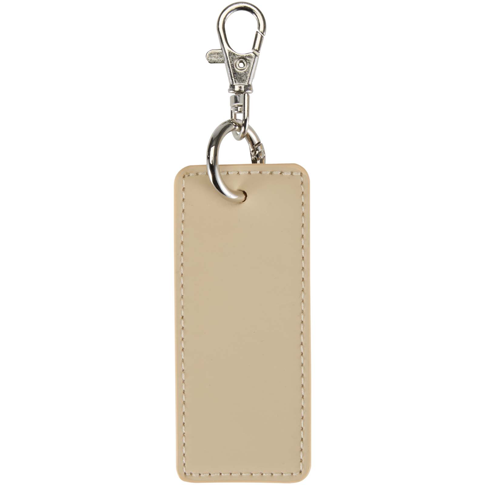 Porte-clés publicitaires - Porte-clés rectangulaire à breloques en matériaux recyclés certifié GRS Resi Plus - 1