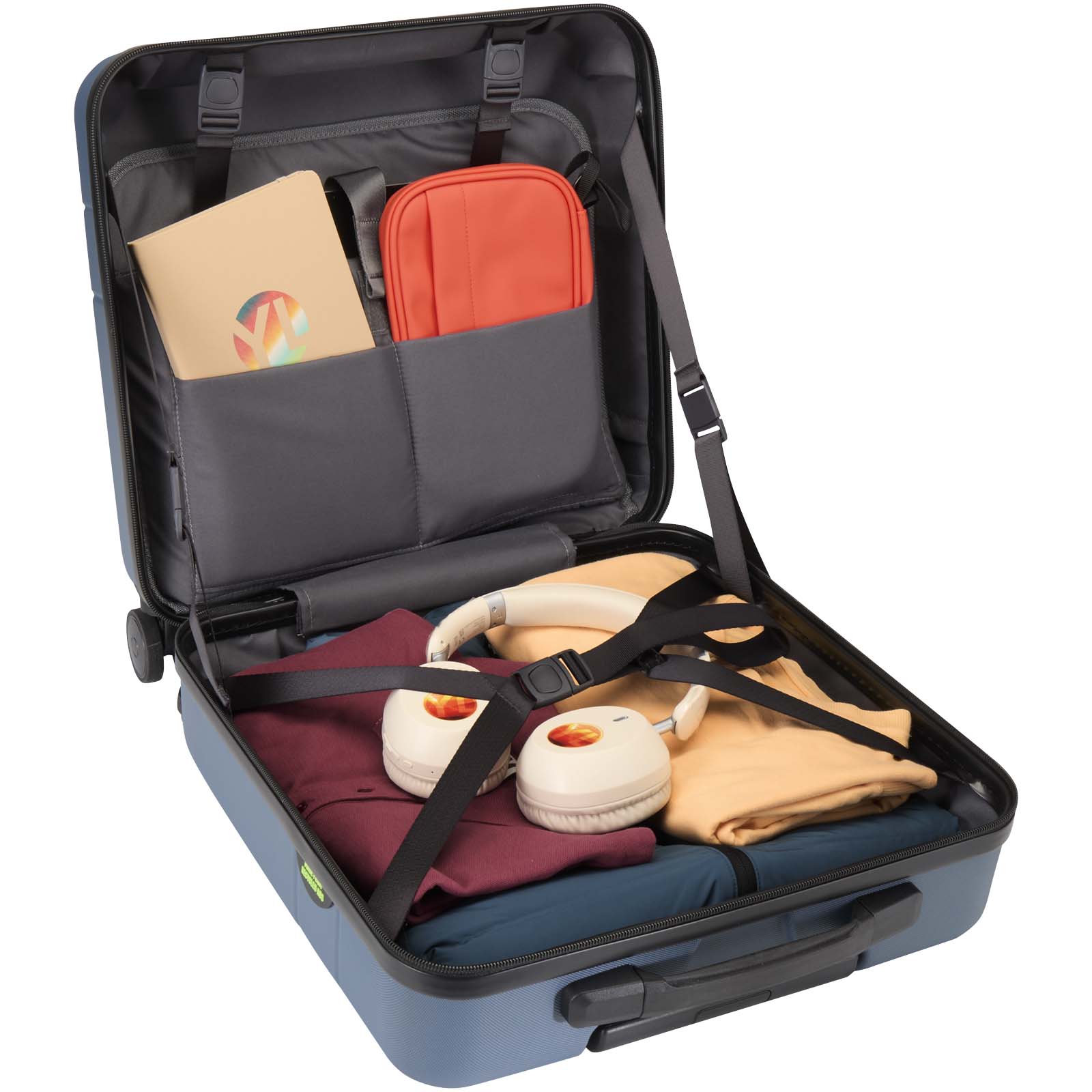 Trolleys et valises publicitaires - Valise à roulette pour ordinateur portable Rover 16 pouces GRS en matériau recyclé, 30 litres - 3