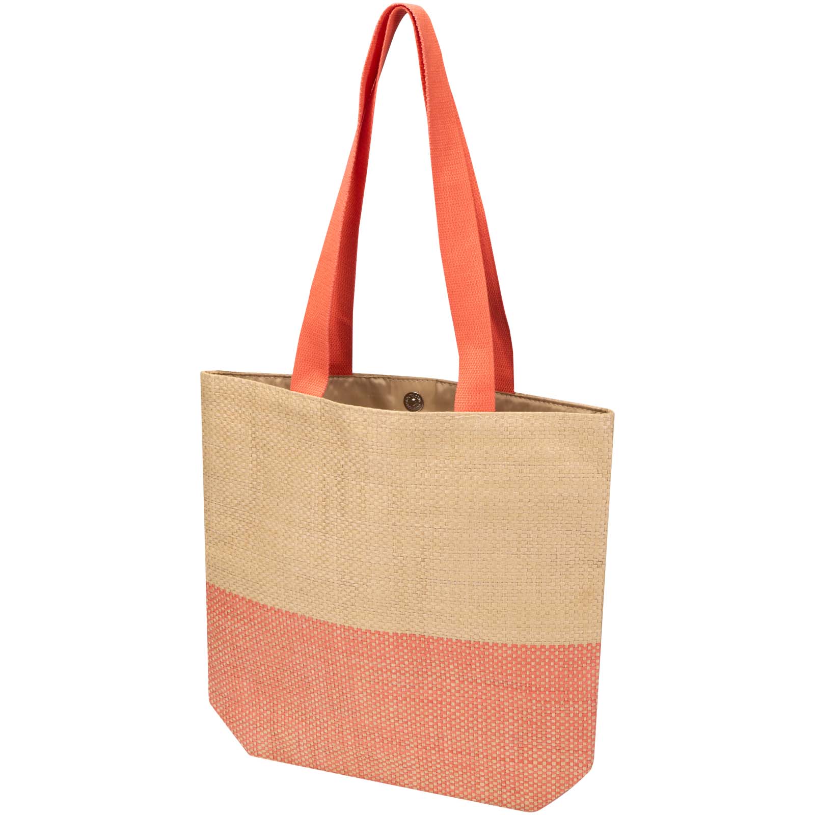 Sacs de shopping publicitaires - Sac fourre-tout en papier paille Rhythm, 10 L