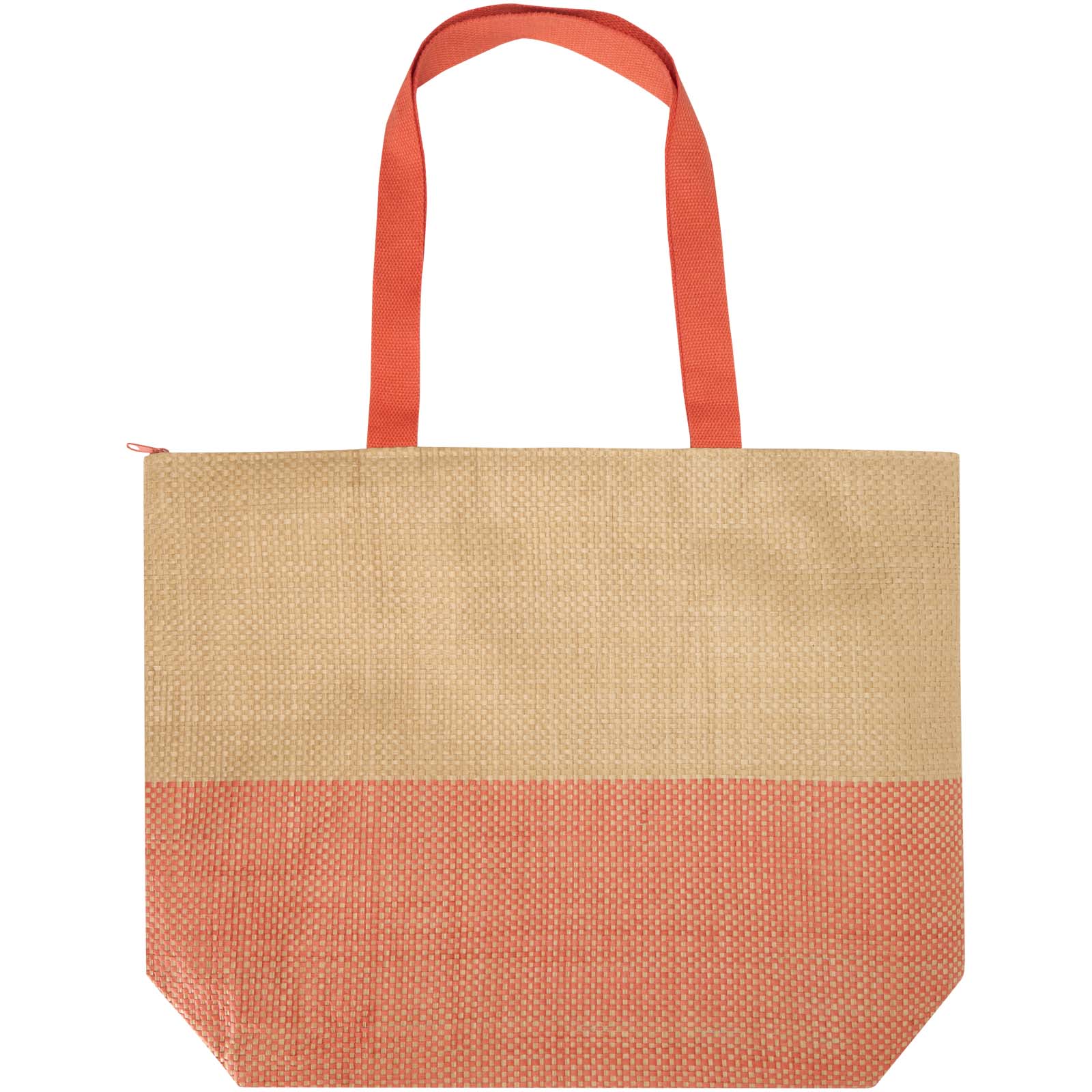 Advertising Shopping & Tote Bags - Rhythm straw paper large zipped tote bag 21L - 1