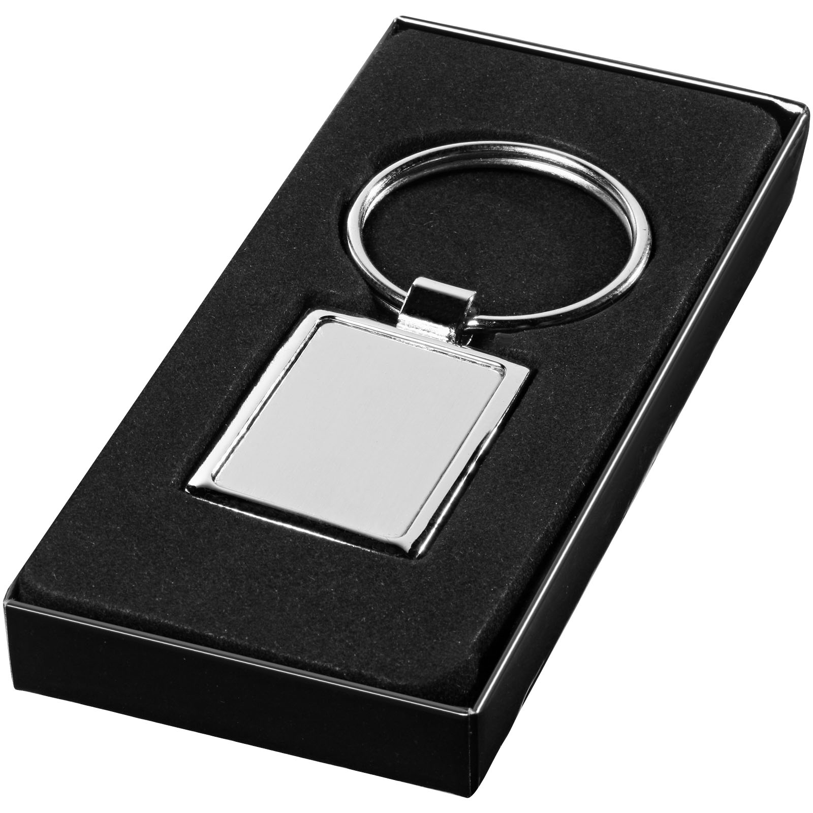Giveaways - Sergio rectangular metal keychain