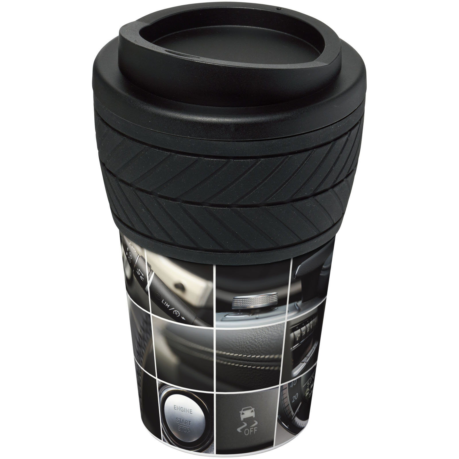 Insulated mugs - Brite-Americano® tyre 350 ml insulated tumbler