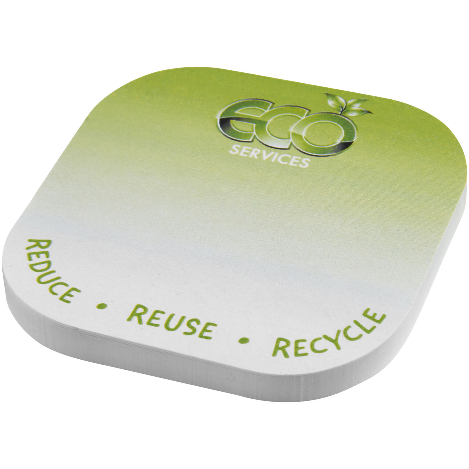 Notes adhésives - Notes adhésives recyclées Sticky-Mate® de forme carrée avec coins arrondis
