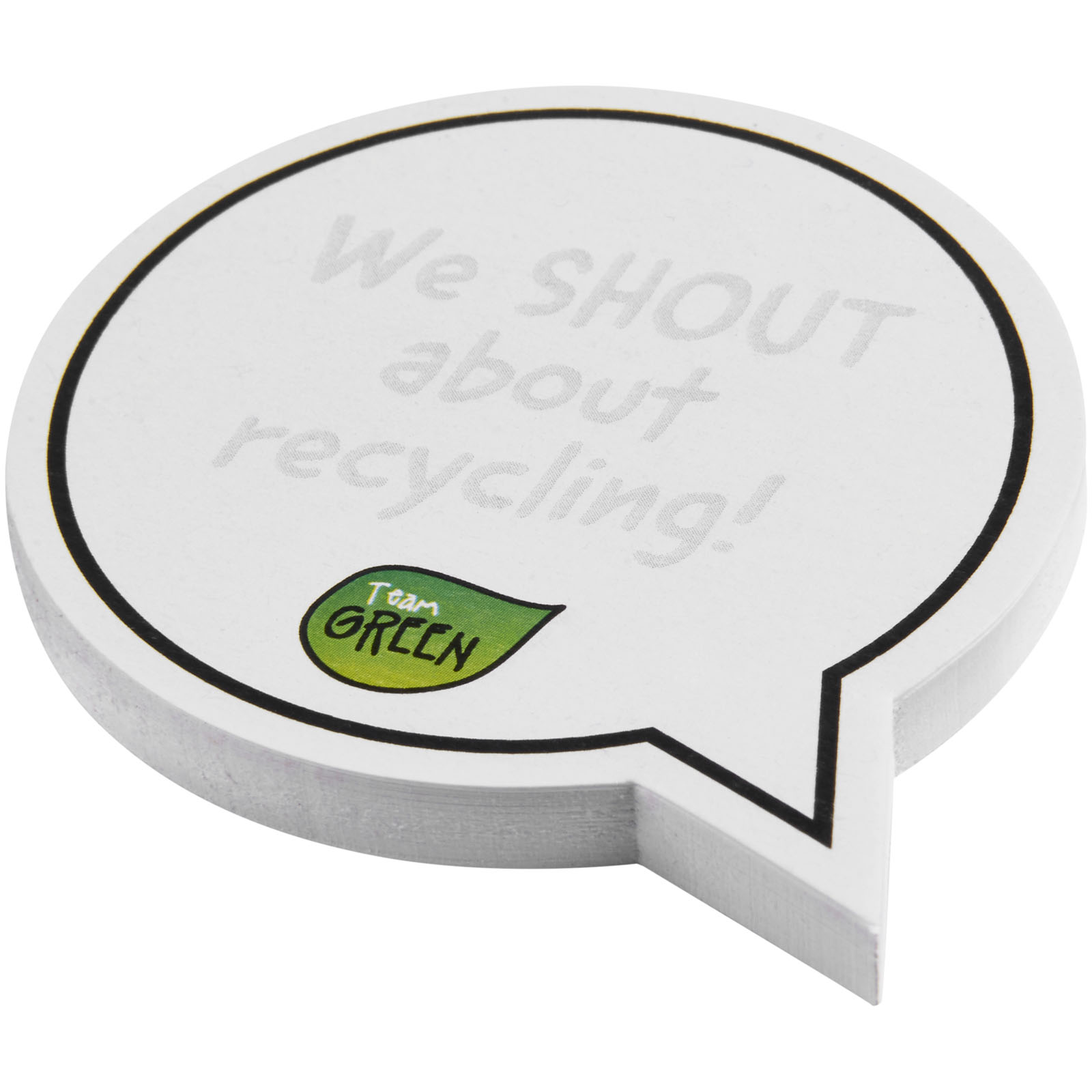 Sticky Notes - Sticky-Mate® speech bubble-shaped recycled sticky notes