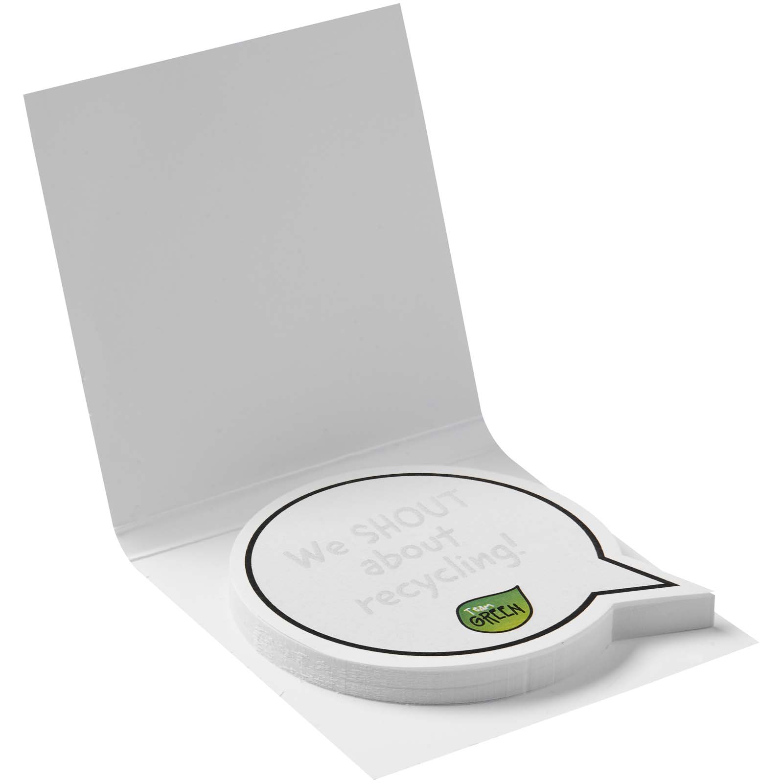 Advertising Sticky Notes - Sticky-Mate® soft cover speech bubble shaped sticky notes - 2